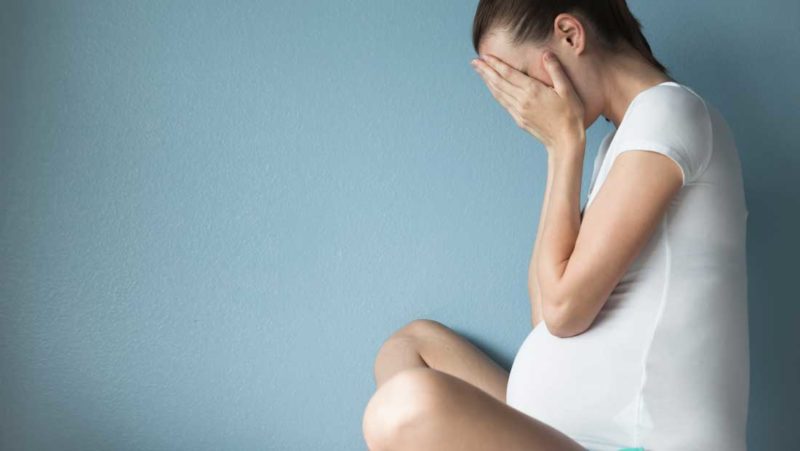 Pregnant woman with depression